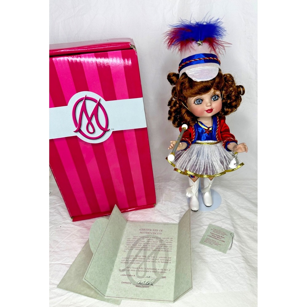 Marie Osmond Doll Adora Parade Adora Belle Patriotic 12" Porcelain COA Box